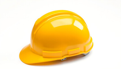 Fototapeta premium yellow safety helmet isolated on white background