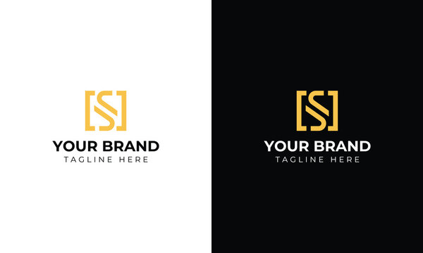 Monogram S, SI, IS, SQ, Q modern logo concept cutting edge technology futuristic home and hotel