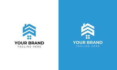 S monogram initial logo with home concept for constructor hotel apartment cleaning service