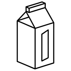 Milk Carton Icon in Vector Format