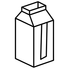 Milk Carton Icon in Vector Format