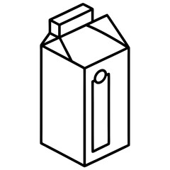 Milk Carton Icon in Vector Format