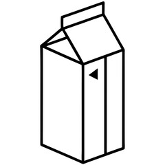 Milk Carton Icon in Vector Format