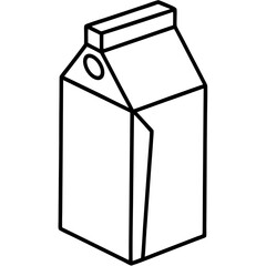 Milk Carton Icon in Vector Format
