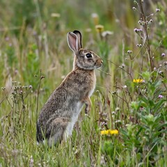 Fototapeta premium rabbit in the grass