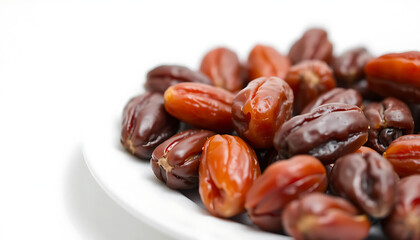 Obraz premium dates on a white plate