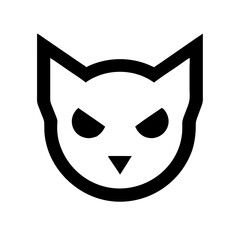 Cat Head Logo Illustration Art