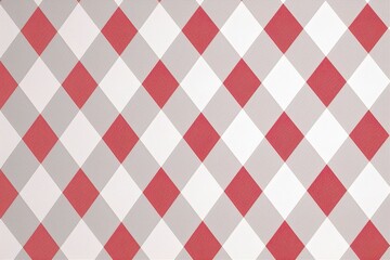 Red and gray diamond checkered pattern