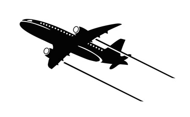 Icon of an airplane on a white background