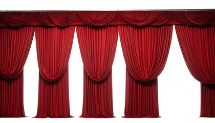 Red stage curtains PNG Image