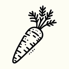Carrot Line Art Illustration