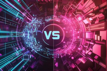 Obraz premium VS, Versus futuristic design