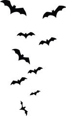 A Halloween bat silhouette vector