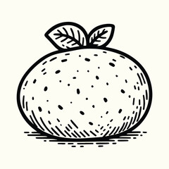 Potato Line Art Illustration