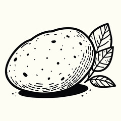 Potato Line Art Illustration
