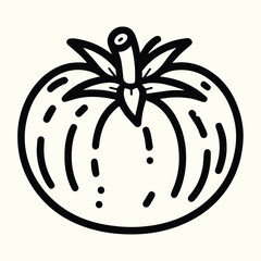 Tomato Line Art Illustration