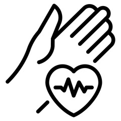 Health Monitoring Hand Icon