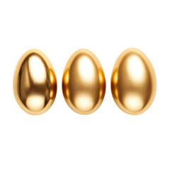 Three Shiny Golden Eggs Luxury Design set rich dark life    