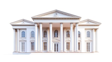 Fototapeta premium High Quality Luxury House In White Background