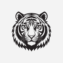 Discover a stunning tiger head silhouette design, perfect for logos, apparel, tattoos, and digital projects. High-quality, versatile vector art for bold and creative statements.