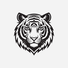 Discover a stunning tiger head silhouette design, perfect for logos, apparel, tattoos, and digital projects. High-quality, versatile vector art for bold and creative statements.