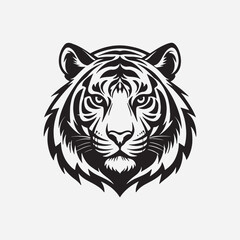 Discover a stunning tiger head silhouette design, perfect for logos, apparel, tattoos, and digital projects. High-quality, versatile vector art for bold and creative statements.