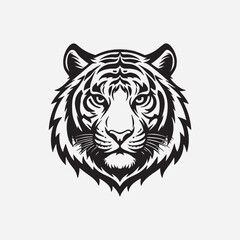 Discover a stunning tiger head silhouette design, perfect for logos, apparel, tattoos, and digital projects. High-quality, versatile vector art for bold and creative statements.