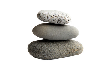 Fototapeta premium A serene stack of smooth stones, perfect for meditation and tranquility. Each stone contributes to a balanced, peaceful aesthetic ideal for relaxation.