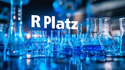 A blue background with the periodic table of elements