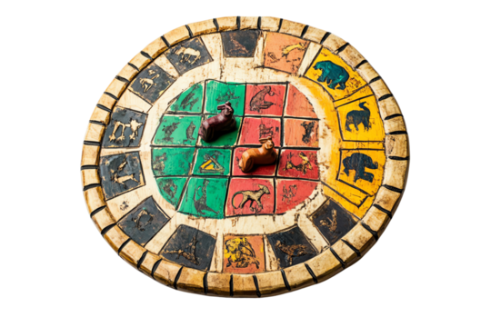 A vibrant and intricate board game featuring colorful animal tiles, perfect for family game nights or social gatherings. Fun and engaging for all ages.