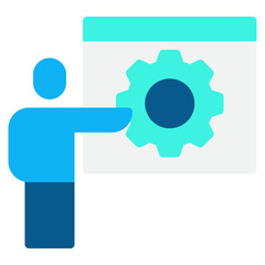 Person Adjusting Settings on a Digital Interface