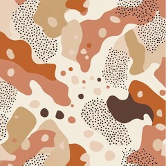 Abstract Shapes, Color Palette,  Earthy Tones, Design Elements,  Background Texture, Modern Art,  Graphic Patterns, Visual Designs, Beige Hues, Brown Spots: An Aesthetic Digital Art