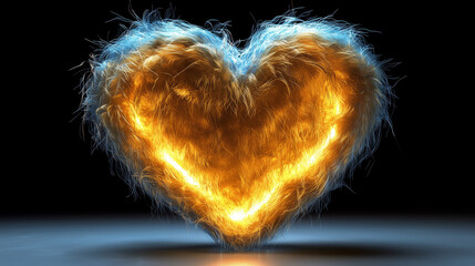 Glowing furry heart