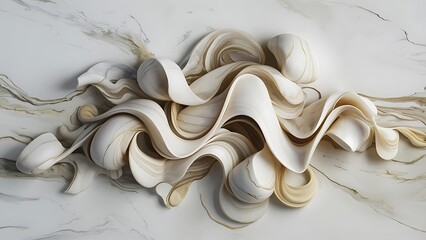 Abstract liquid marble white background