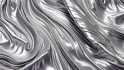 Obraz premium abstract shiny rippled silver silk texture luxury background