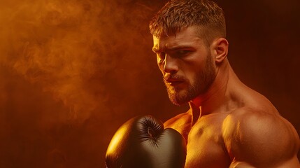 Muscular Athlete Training Intensely in Old-School Boxing Gym