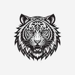 Discover a stunning tiger head silhouette design, perfect for logos, apparel, tattoos, and digital projects. High-quality, versatile vector art for bold and creative statements.