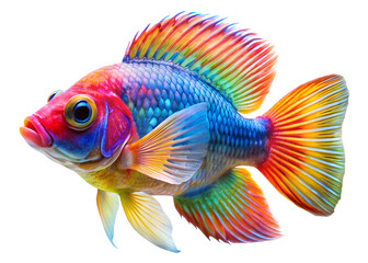 Fototapeta premium colorful fish isolated on white
