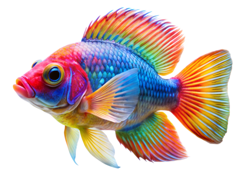 colorful fish isolated on white