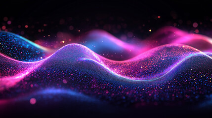 Fototapeta premium Romantic Abstract Pink Glow with Bokeh and Dreamy Light in the Dark