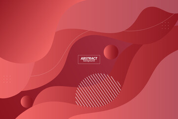 Red wave geometric design. Creative banner design with wave shape and lines as template. Simple horizontal banner. Vector eps10