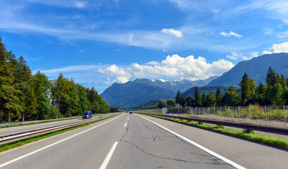 Rheintal/Walgau Autobahn A14 bei Feldkirch in Vorarlberg (Richtung Arlberg)