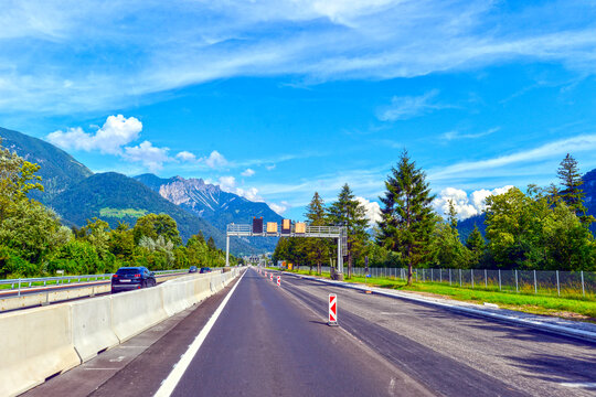 Rheintal/Walgau Autobahn A14 zwischen Nenzing und Bludenz in Vorarlberg (Richtung Arlberg)