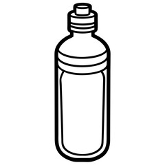 Sleek and Minimal Water Bottle Line Art