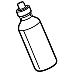 Sleek and Minimal Water Bottle Line Art