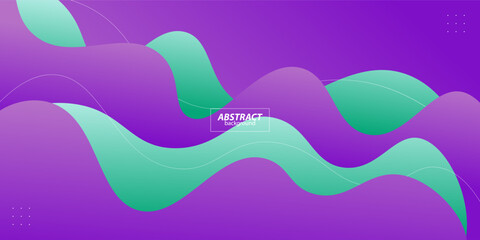 Modern premium colorful wavy abstract background with soft green and purple gradient in the background. Vector eps10