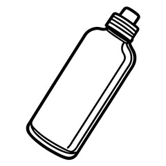 Sleek and Minimal Water Bottle Line Art