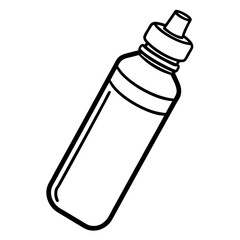 Sleek and Minimal Water Bottle Line Art