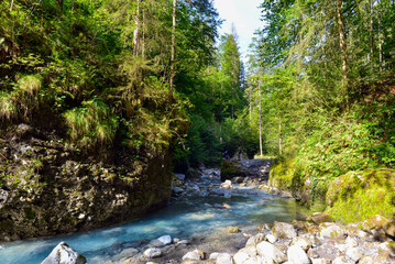 Obraz premium Die Bürser Schlucht in Bürs, Bürserberg und Brand im Bezirk Bludenz in Vorarlberg