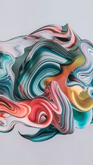 Obraz premium Abstract liquid marble white background